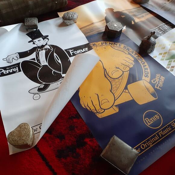 Penny Skateboards-5 different posters-16" by 23"-pushing plastic Australia- - Picture 2 of 7